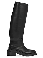 Fondello Leather Knee-High Boots