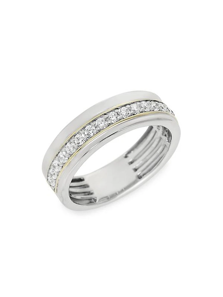 COLLECTION Gold-Plated Sterling Silver & Cubic Zirconia Ring