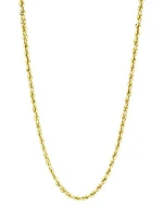 14K Yellow Gold Rope Chain Necklace/24"