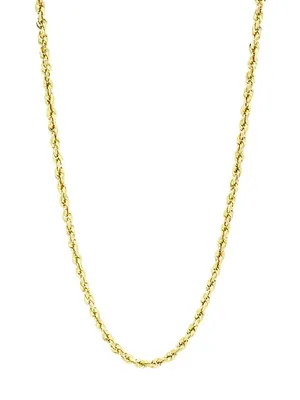 14K Yellow Gold Rope Chain Necklace/24"