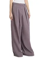 Wide-Leg Cotton Pants