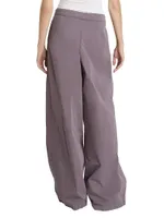 Wide-Leg Cotton Pants