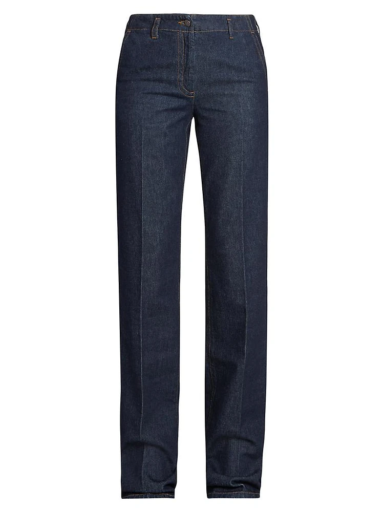 Parchia Straight-Leg Denim Pants