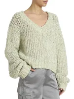 Teodora Wool-Blend V-Neck Sweater