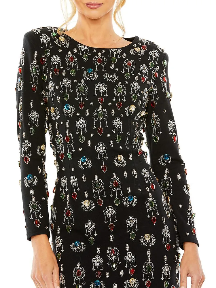 Jewel-Embellished Minidress