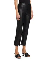 Mesa Faux Leather Cropped Pants