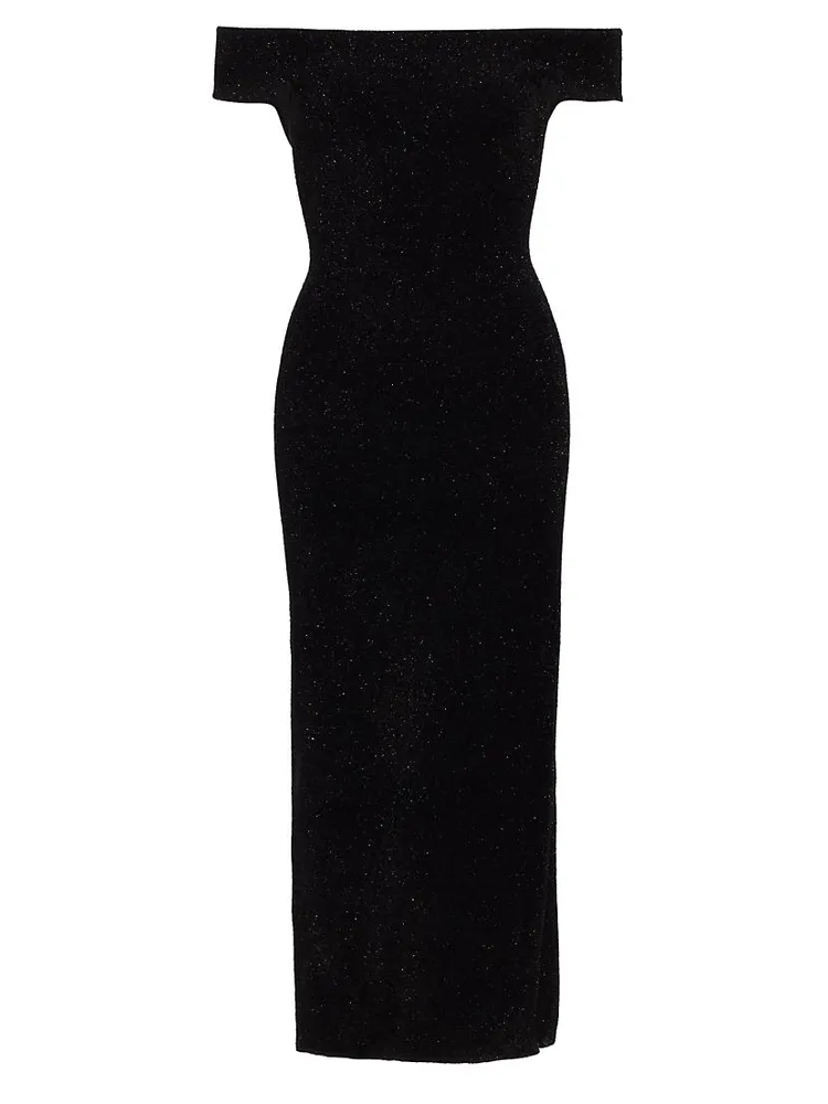 Aphrodite Sparkle Knit Midi-Dress