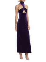 Cleveland Cut-Out Velvet Gown