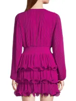 Ryan Pleated Chiffon Minidress