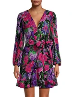 Liv Belted Floral Pleated Minidress