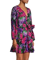 Liv Belted Floral Pleated Minidress