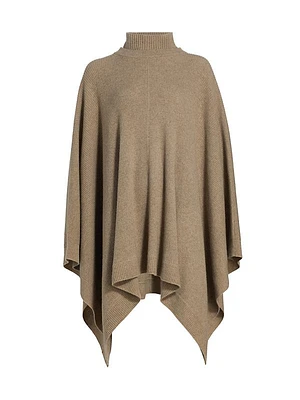 Pancia Cashmere Draped Poncho