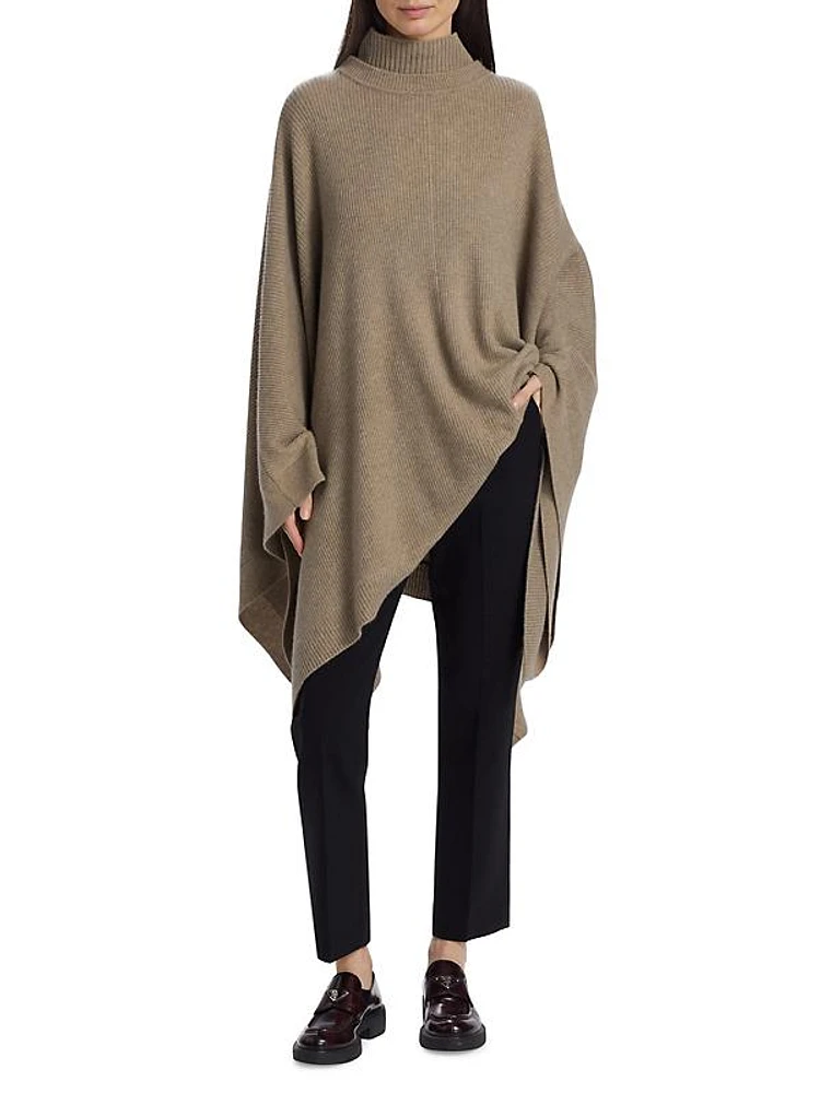 Pancia Cashmere Draped Poncho