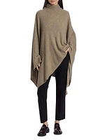 Pancia Cashmere Draped Poncho