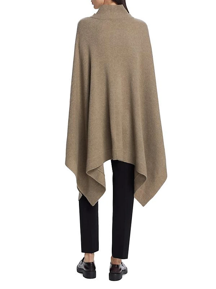 Pancia Cashmere Draped Poncho