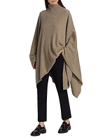 Pancia Cashmere Draped Poncho