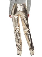 Metallic Leather Pants