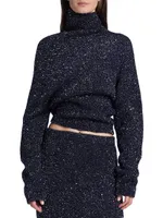 Sequin-Embellished Turtleneck Sweater