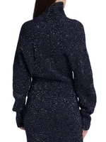 Sequin-Embellished Turtleneck Sweater