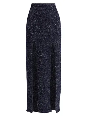 Technical Sequin Maxi Skirt