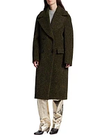 Bouclé Wool Long Coat