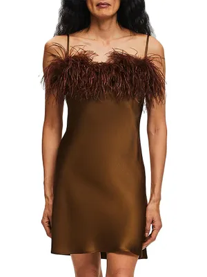 Boheme Feather- Trim Dress