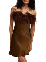 Boheme Feather- Trim Dress