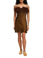 Boheme Feather- Trim Dress