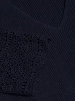 The Liv Crochet-Sleeve Top
