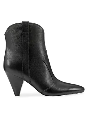 Carissa 62MM Leather Tapered-Heel Ankle Boots