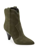 Carissa 62MM Suede Tapered-Heel Ankle Boots
