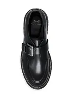 Tarla Leather Lugged-Sole Loafers