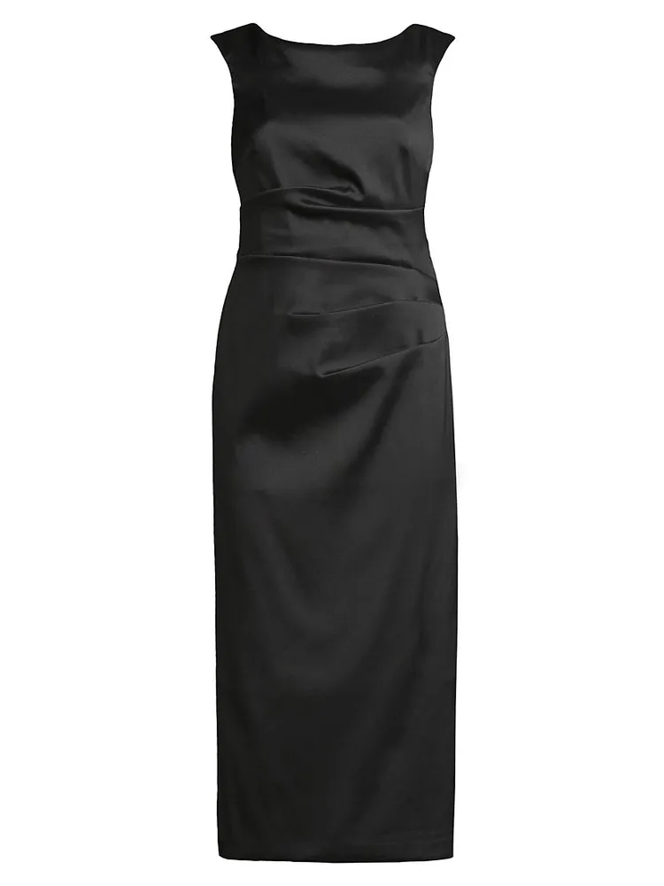 Draped Mikado Sheath Dress