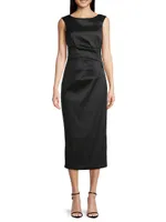 Draped Mikado Sheath Dress