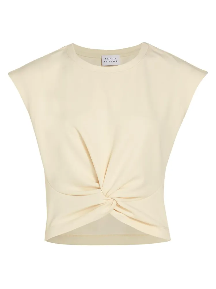 Rosalie Scuba Crepe Twist Top