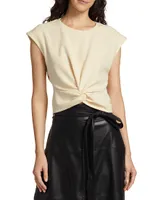 Rosalie Scuba Crepe Twist Top