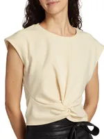 Rosalie Scuba Crepe Twist Top