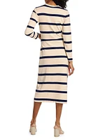 Cody Striped Twist Midi-Dress