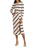 Cody Striped Twist Midi-Dress