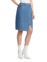 Aine Asymmetrical Denim Skirt