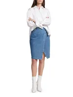 Aine Asymmetrical Denim Skirt