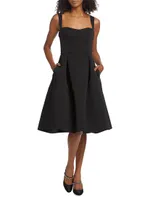 Bodice Pleated A-Line Dress