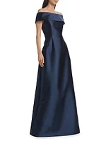 Radzimir Off-The-Shoulder Silk-Blend Gown