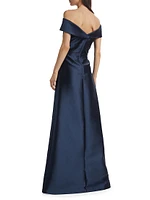 Radzimir Off-The-Shoulder Silk-Blend Gown