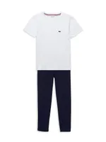 Boy's Logo Stretch Cotton Trousers