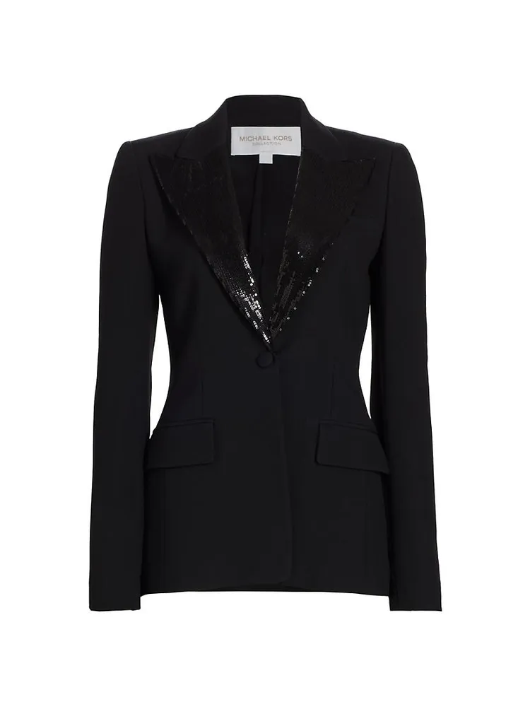 Georgina Sequinned Single-Breasted Blazer