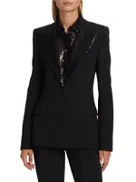 Georgina Sequinned Single-Breasted Blazer