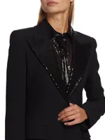 Georgina Sequinned Single-Breasted Blazer