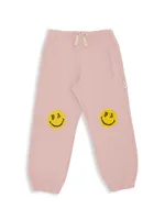 Baby Girl's, Little Girl's & PA Smiley Fleece Sweatpants