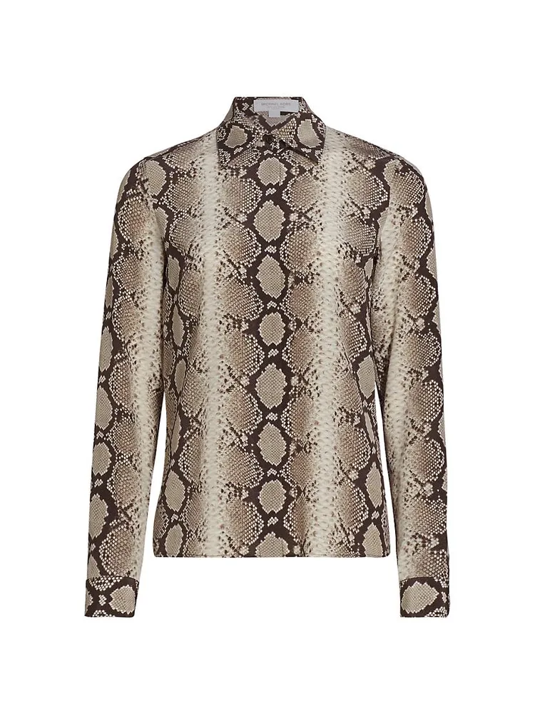 Hansen Silk Snakeskin Buttoned Shirt